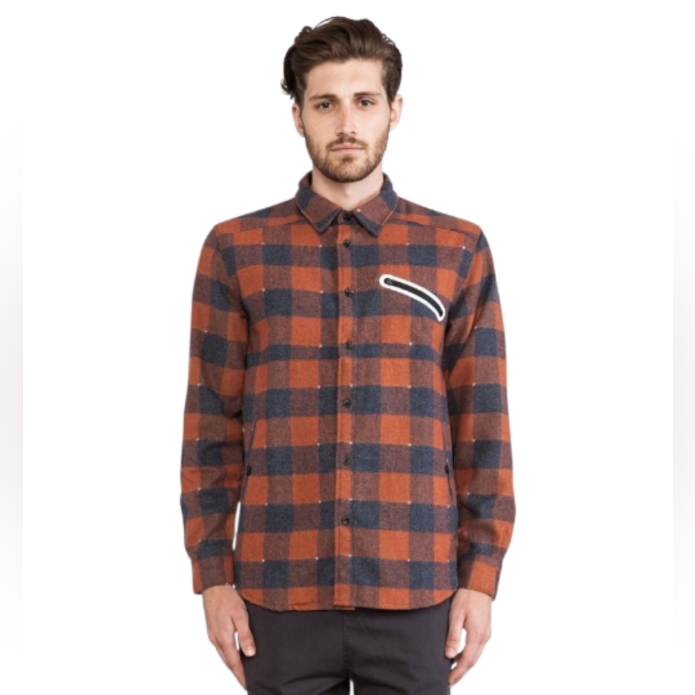 ourCASTE REVOLVE Plaid Surf Moose Wool Blend Jacket in Bufflo - Men's